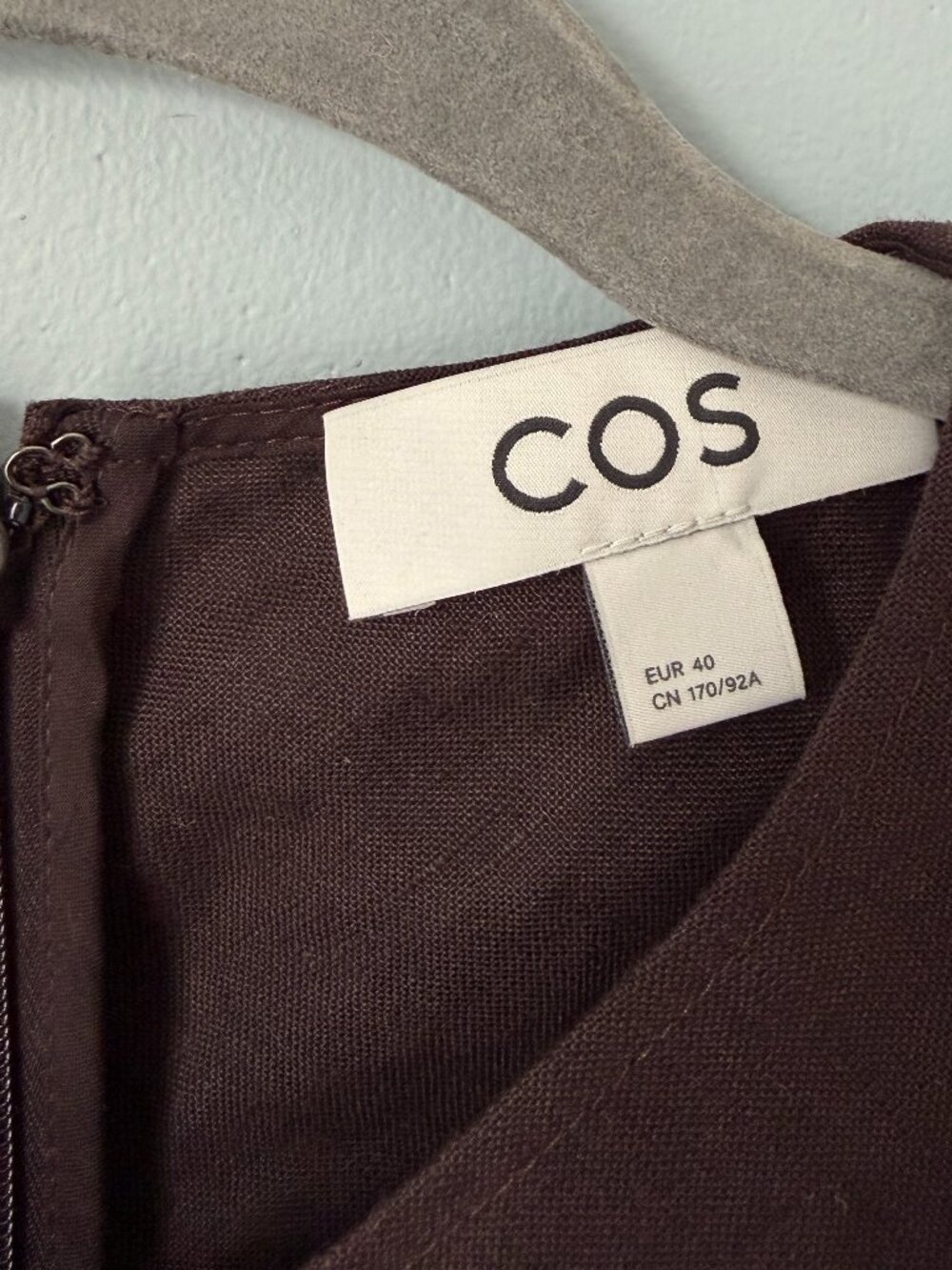 COS Dark Brown Sleeveless Maxi Dress - Picture 3 of 9
